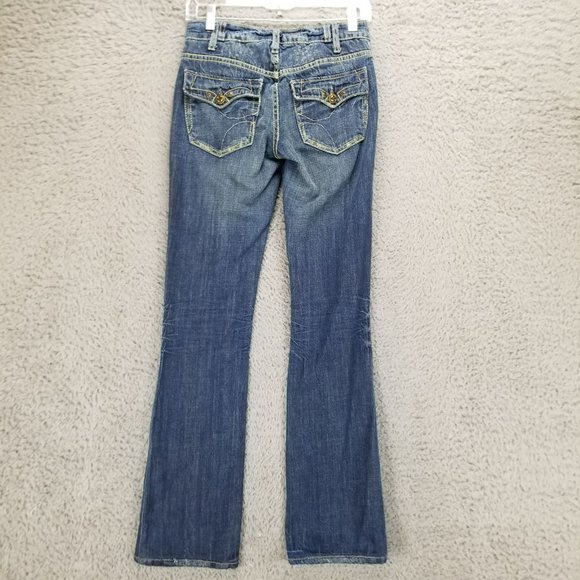 Duarte Jeans Womens 24 Tall Medium Wash Stretch Mid Rise Bootcut *Altered* - Picture 10 of 15